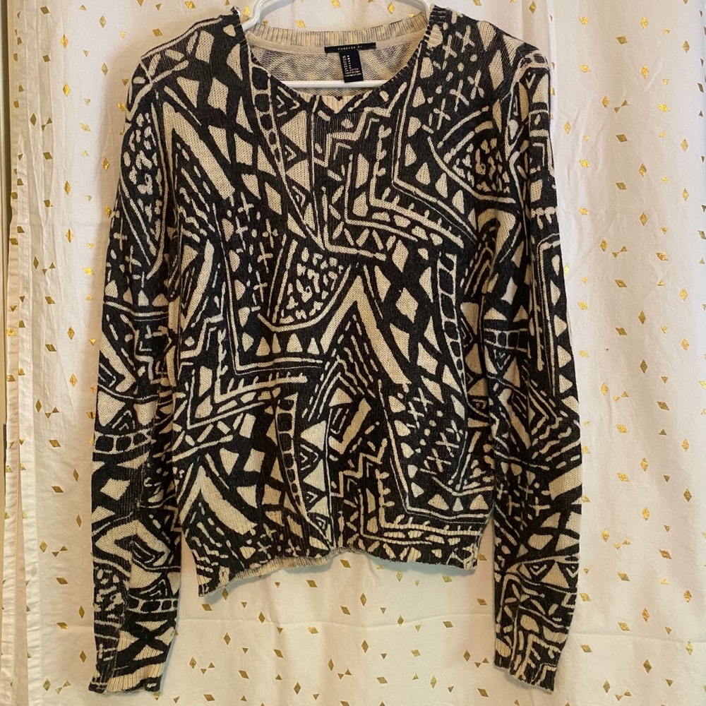 Black and white sweater